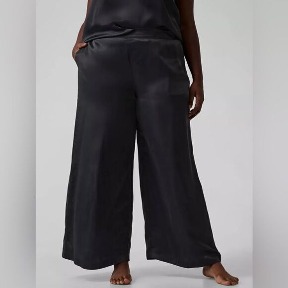Athleta Calm Cool Wide Leg Pajama Pant Lightweight Size Medium Black NWT $99 - Picture 5 of 8